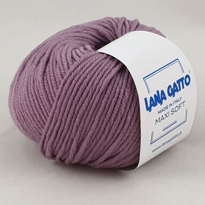 Lana Gatto Maxi Soft (12940 виноград) 100% меринос экстрафайн 50 г/90 м
